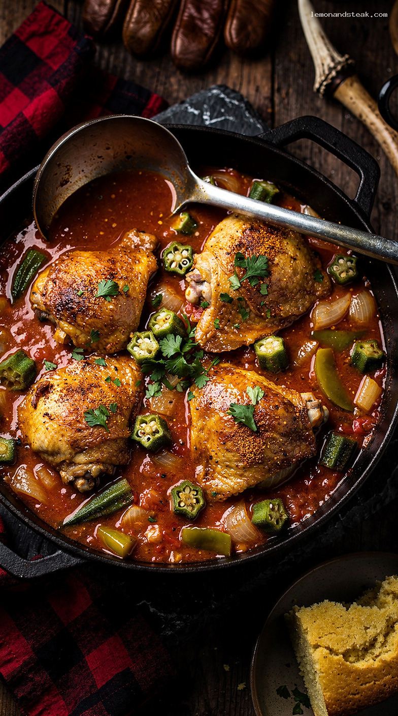 Southern Chicken, Okra, and Tomato Stew