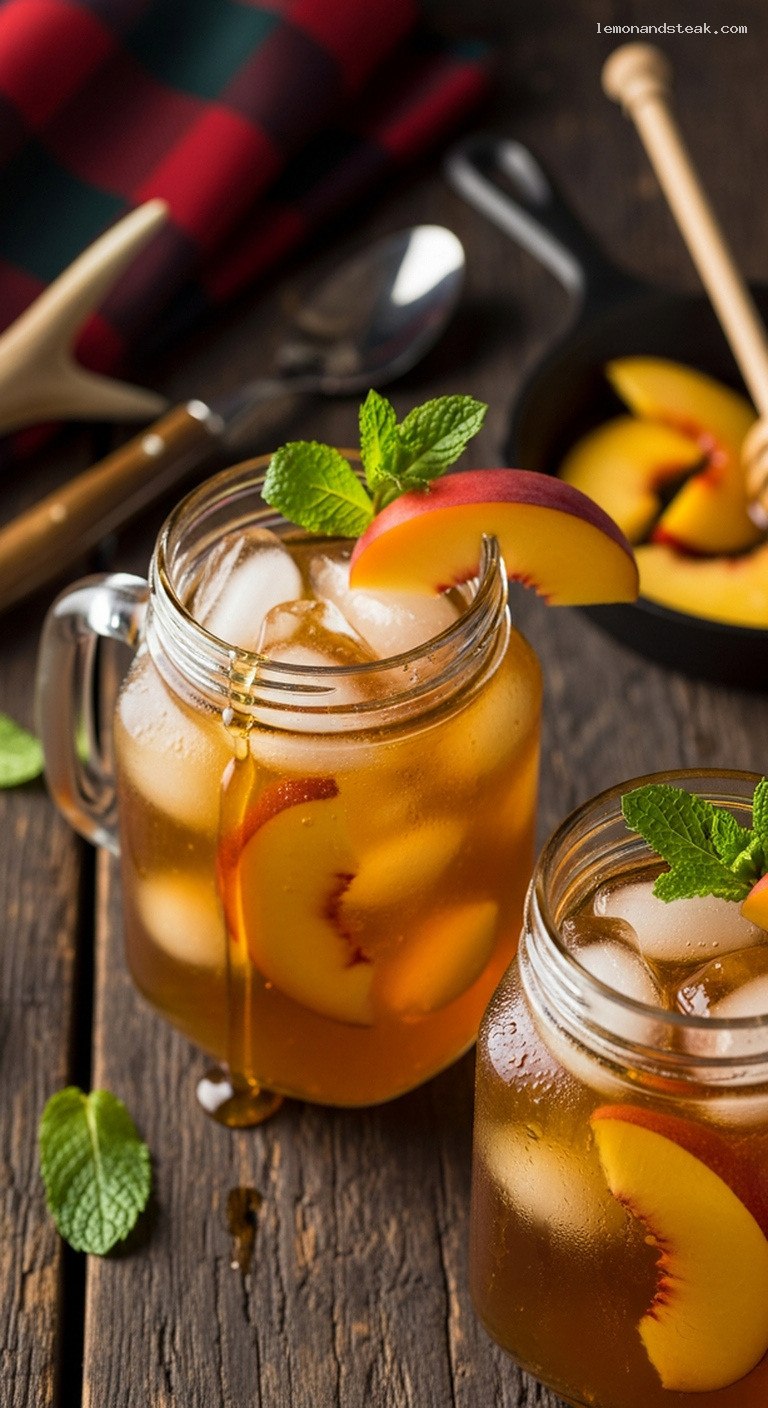 Southern Honey-Peach Iced Tea With Black Tea