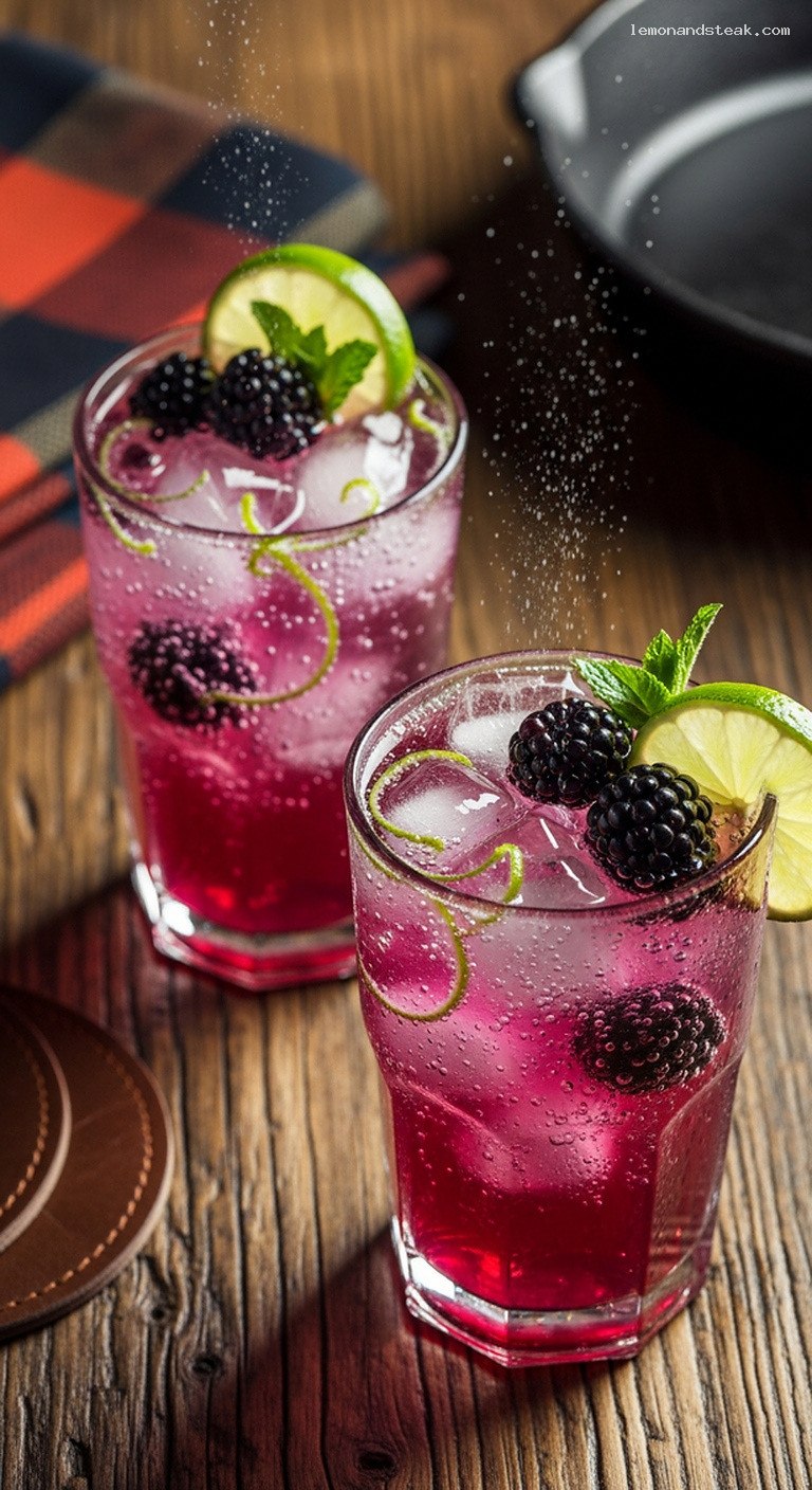 Sparkling Blackberry Lime Spritz Soda