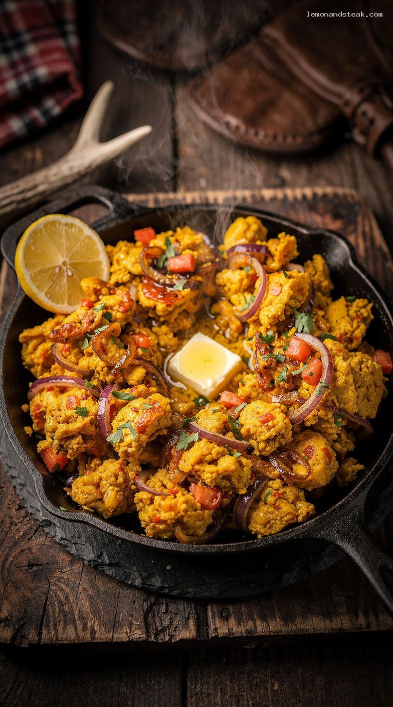 Spicy Indian Egg Bhurji With Onions, Tomatoes, and Chilies