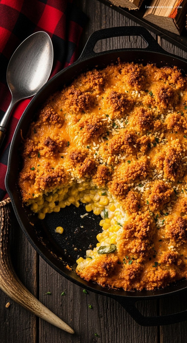 Spicy Jalapeño Creamed Corn Casserole With Golden Crust