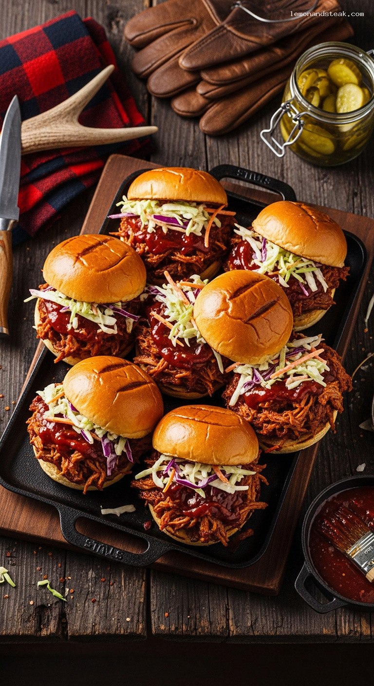 Spicy Smoky Pulled Pork Sliders With Tangy BBQ Sauce