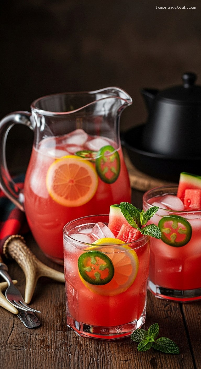 Spicy-Sweet Watermelon Jalapeño Lemonade Refresher