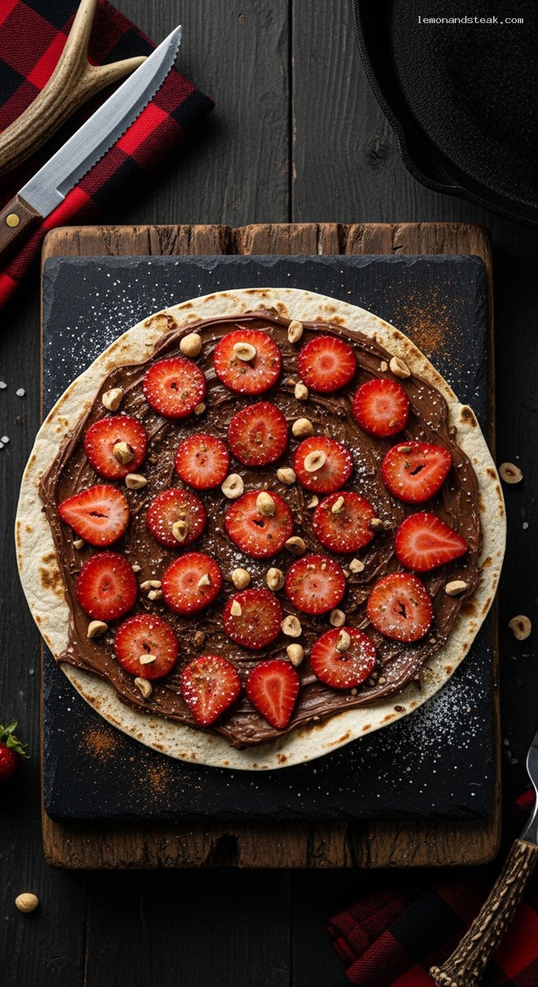 Strawberry Chocolate Hazelnut Tortilla Dessert Toast