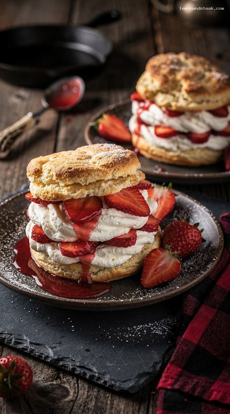 Strawberry Mascarpone Shortcake With Buttery Biscuits and Whipped Cream