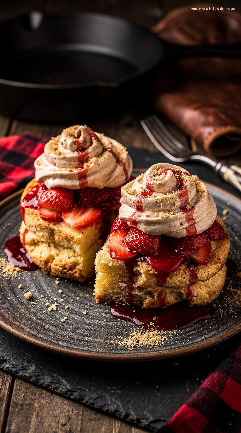 Strawberry Shortcake With Brown Sugar Whipped Cream