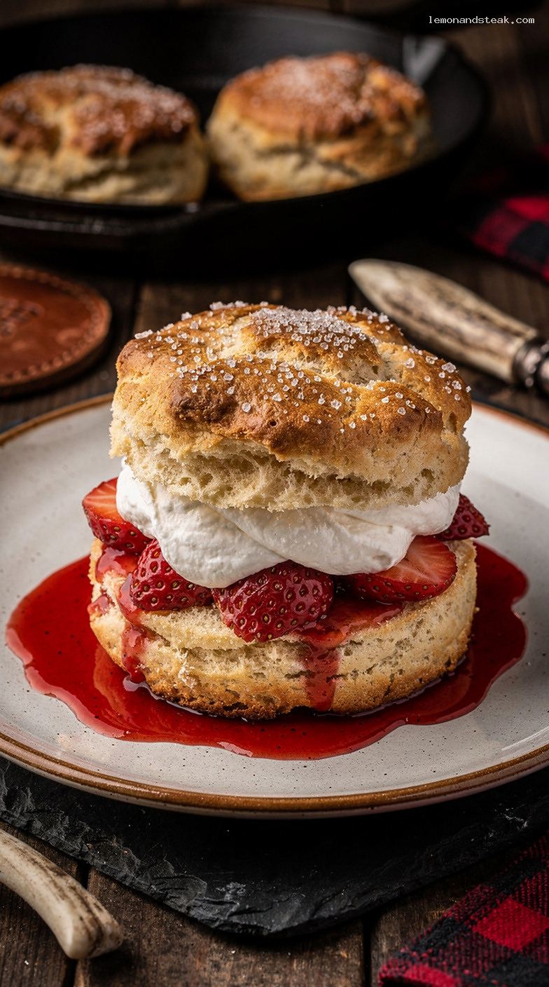 Strawberry Shortcake With Crème Fraîche Whipped Cream