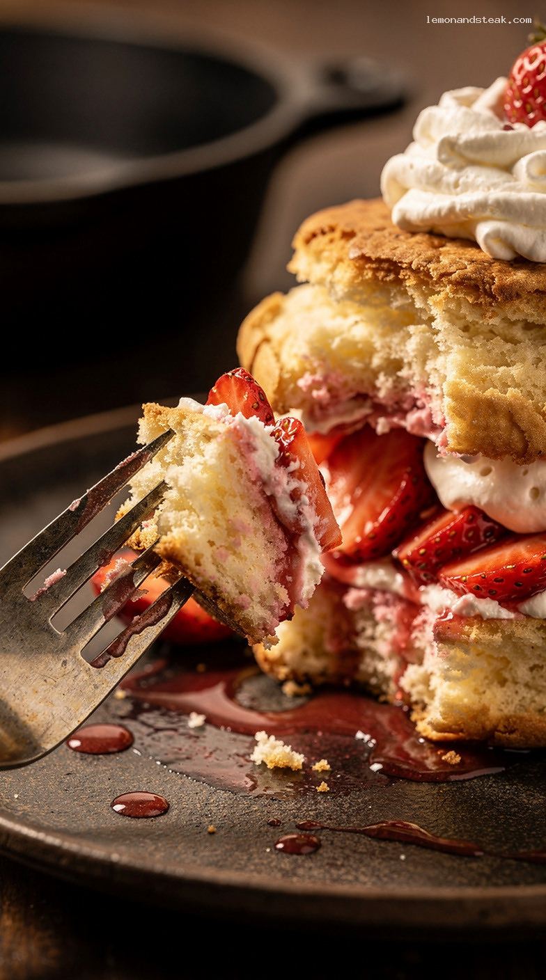 Strawberry Shortcake with Malted Whipped Cream – Closeup