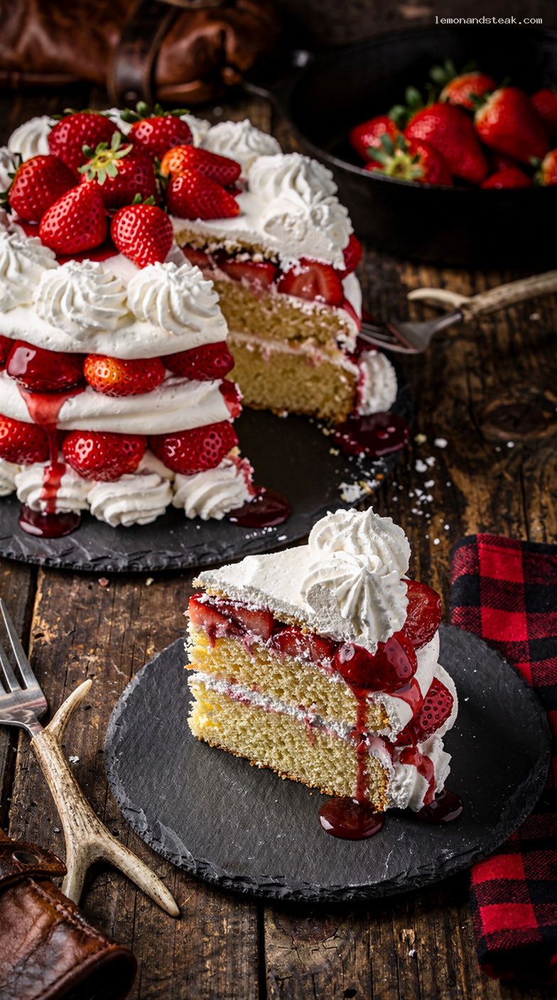 Strawberry Shortcake With Old-Fashioned Hot Milk Cake Layers