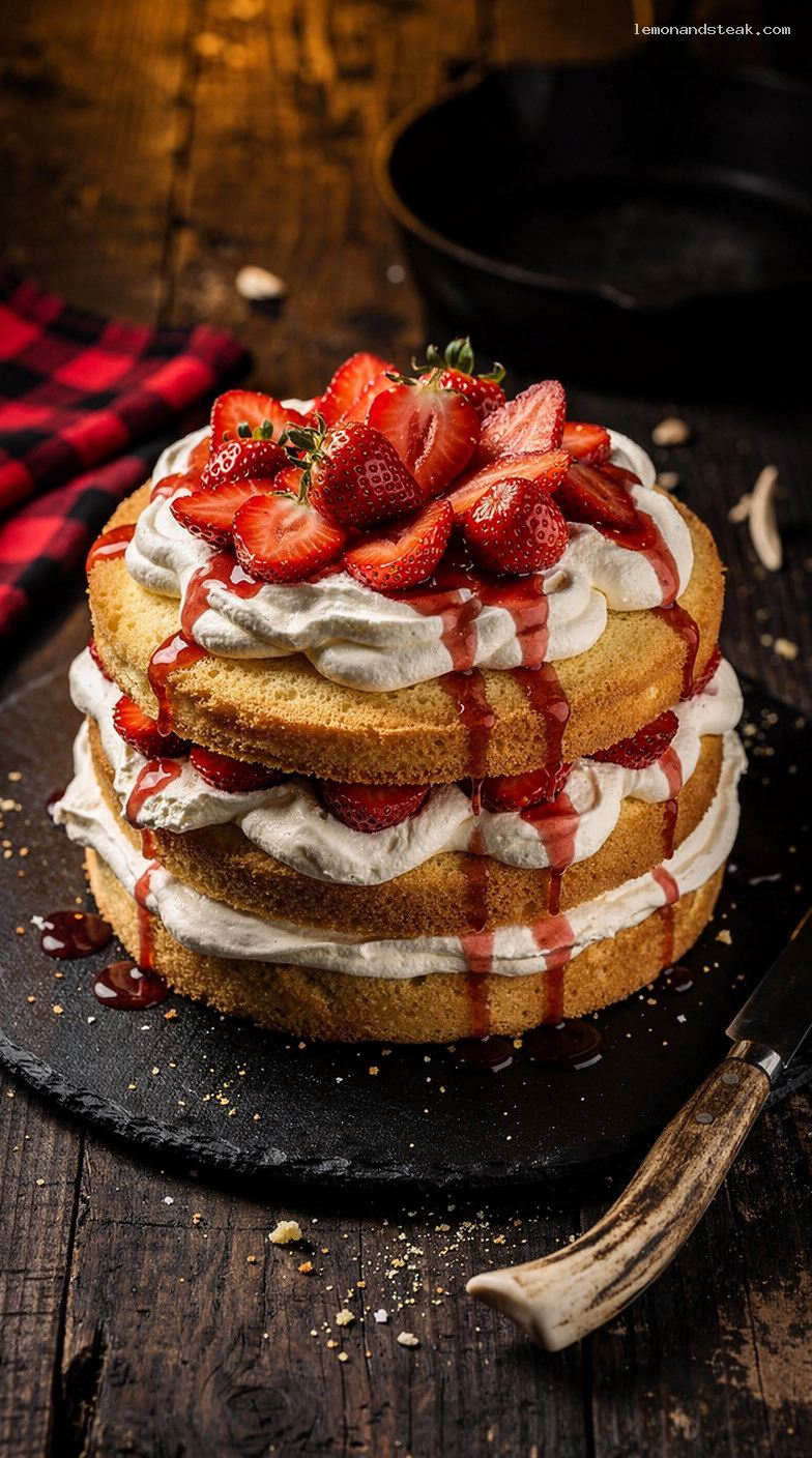Strawberry Shortcake With Soft Butter Cake Layers