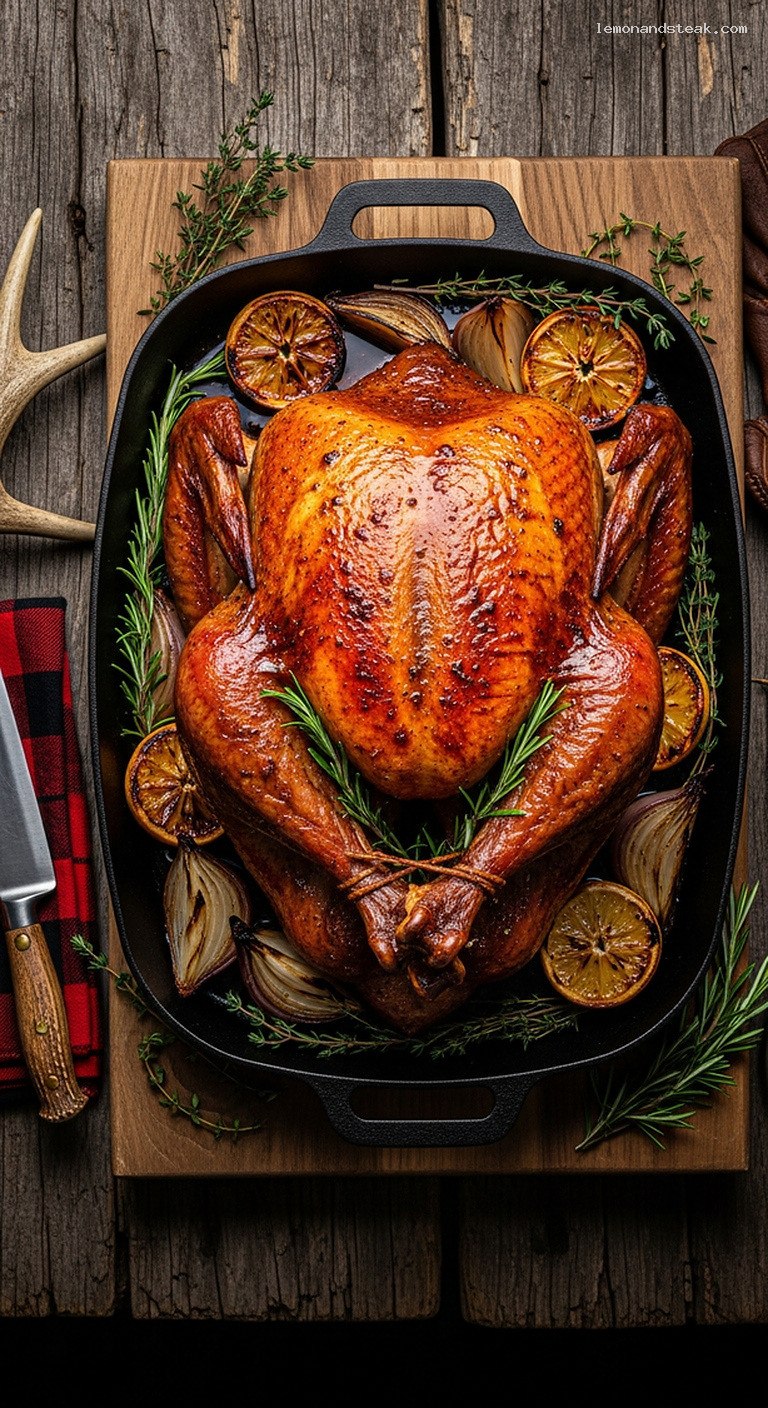 Sweet Tea Brined Southern Roast Turkey with Crispy Skin