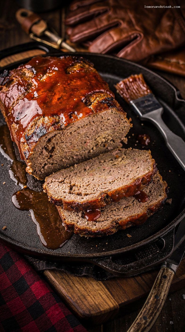 Tender Beef Meatloaf with Potato Bread Crumbs and Ketchup Glaze