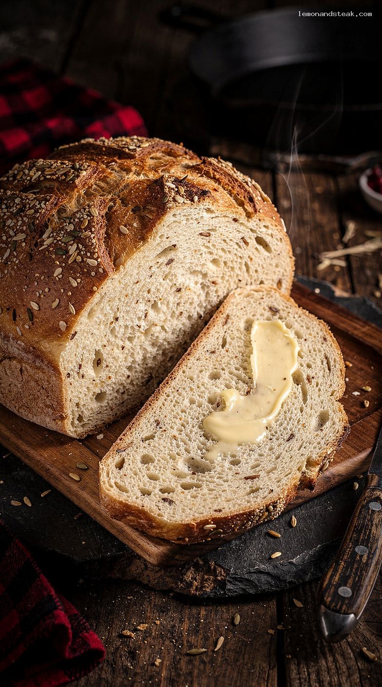 Toasted Fennel Seed Yeast Bread Loaf