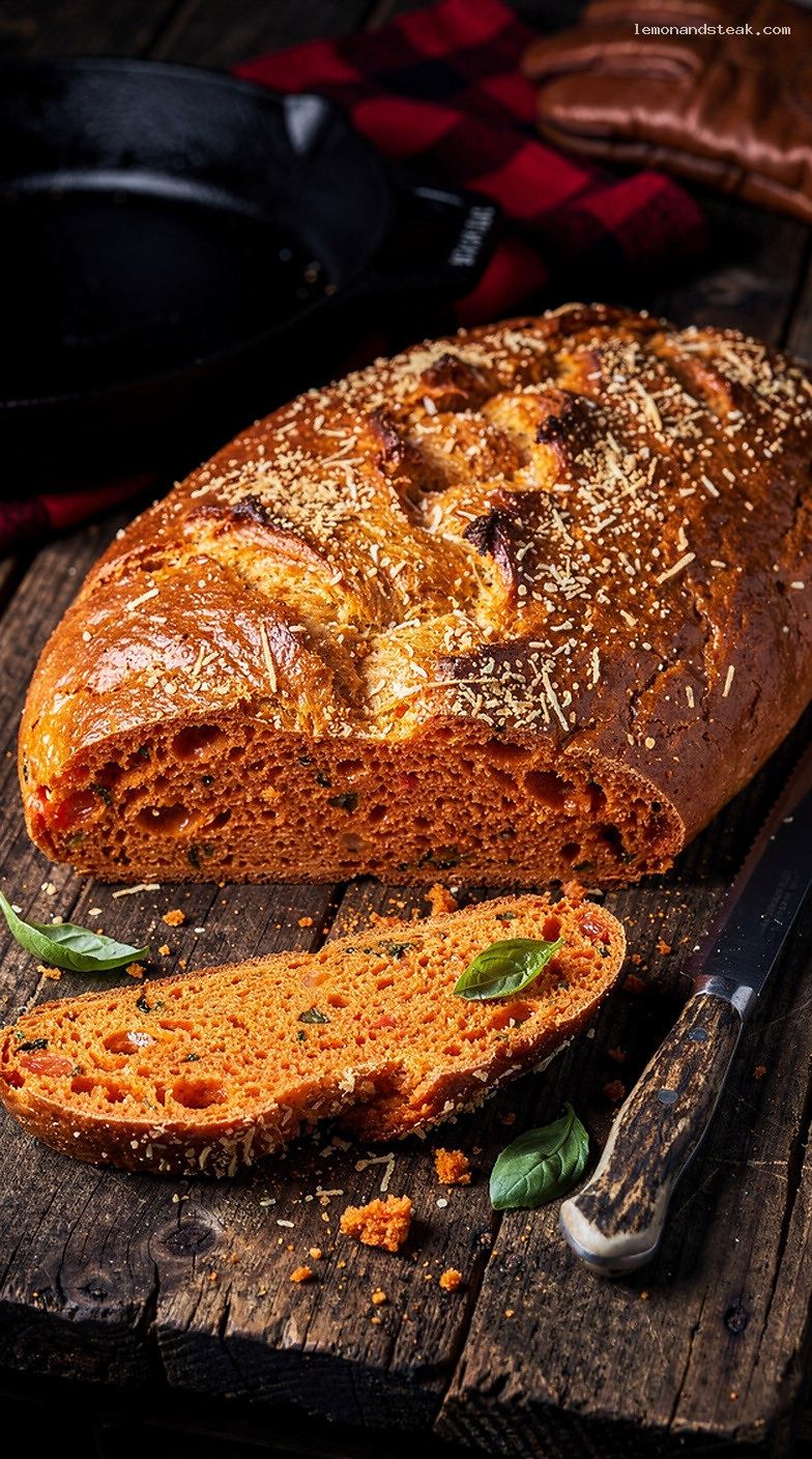 Tomato Basil Bread With Pizza-Inspired Flavor