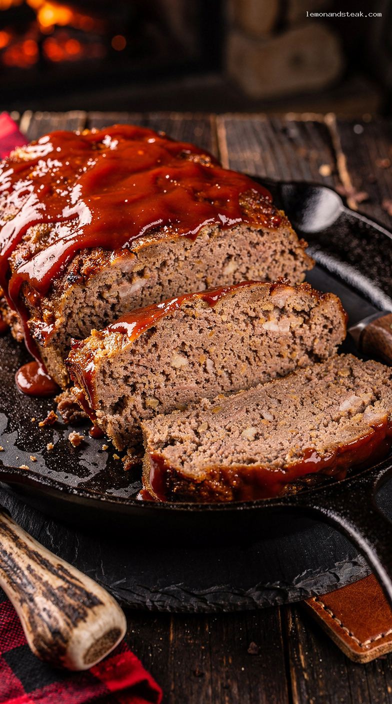 Traditional Family Meatloaf with Ketchup Glaze