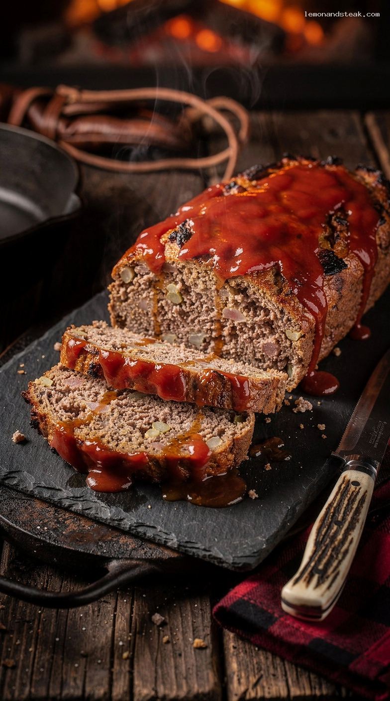 Traditional Homestyle Meatloaf With Classic Ketchup Glaze