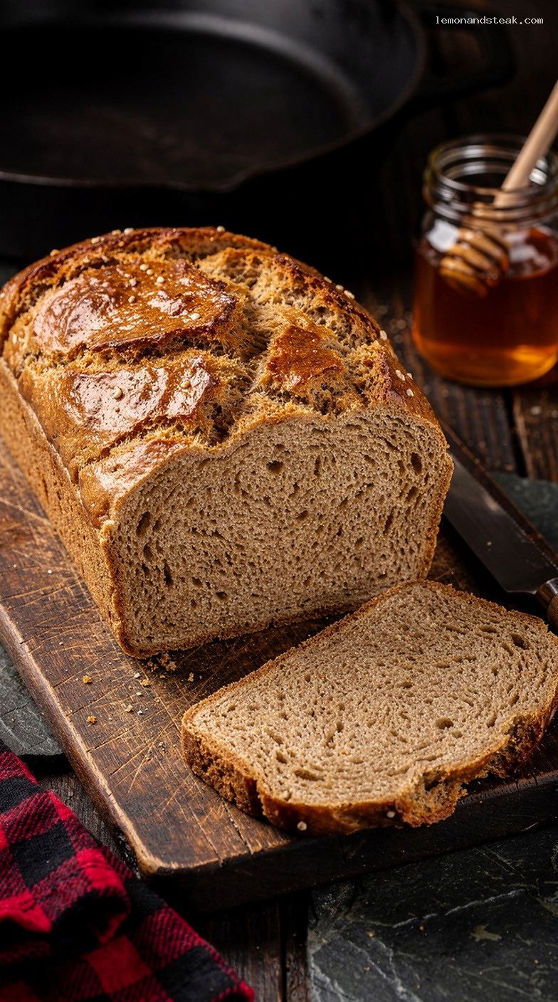 Traditional Honey Whole Wheat Bread Loaf