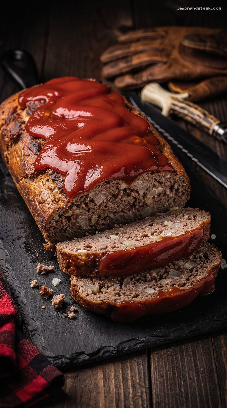 Traditional Meatloaf with Evaporated Milk and Ketchup Glaze