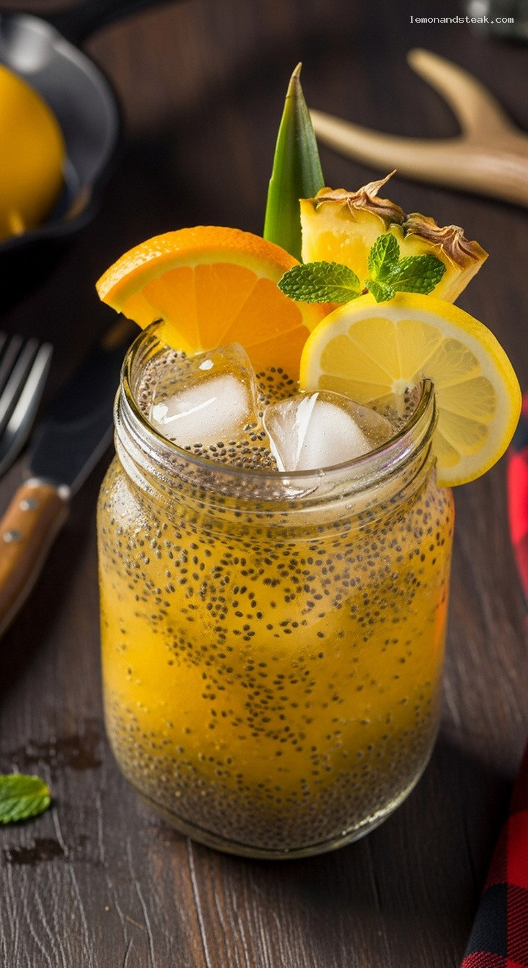 Tropical Citrus Pineapple Chia Cooler