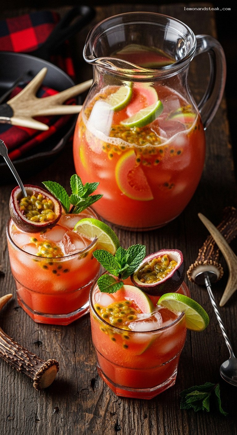 Tropical Guava Passionfruit Cooler Drink