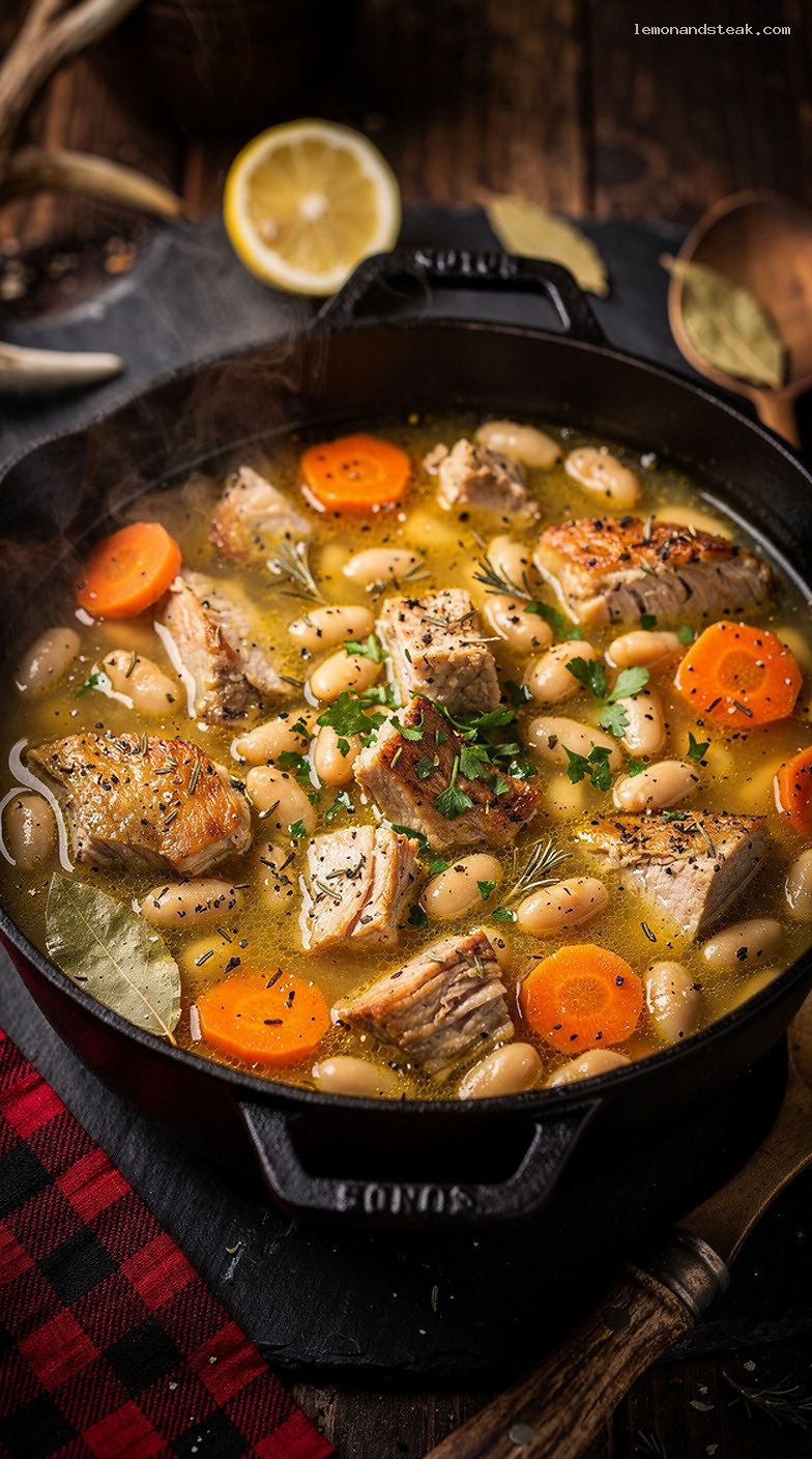 Turkey and White Bean Stew with Herbs and Vegetables