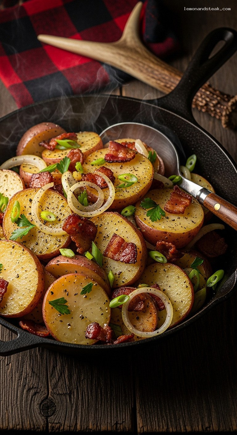 Warm German Potato Salad with Bacon and Vinegar