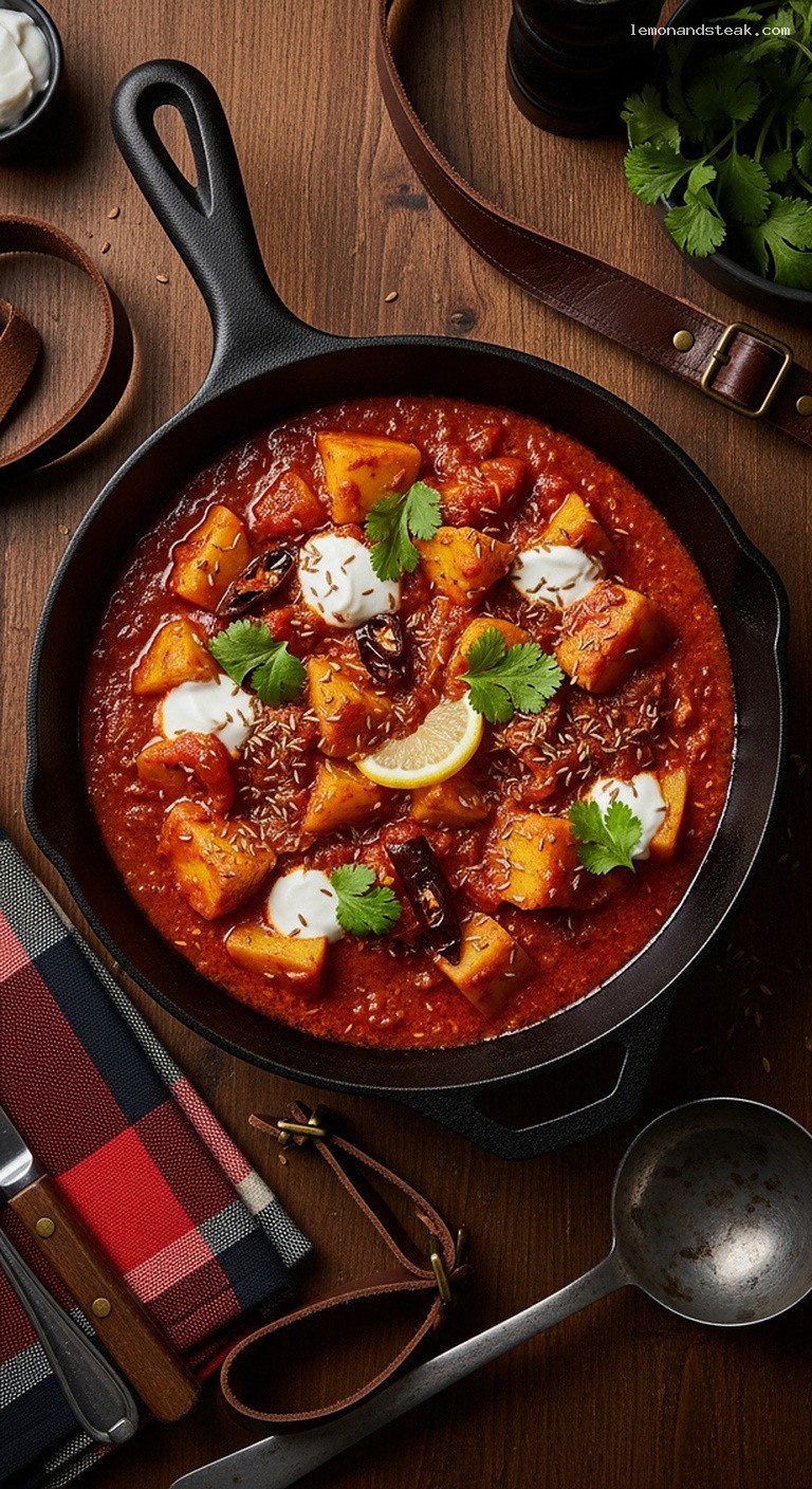 Warming Potato and Tomato Curry with Ginger and Cumin