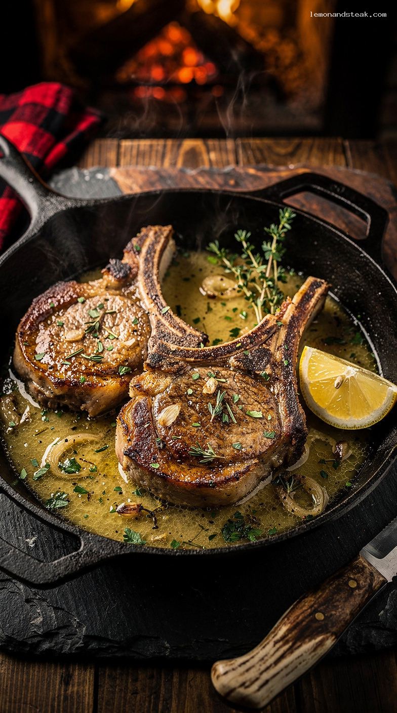 Wine and Herb Braised Pork Chops